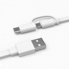 Cablu de date USB - MicroUSB USB Type-C Huawei AP55 Alb Blister Original foto