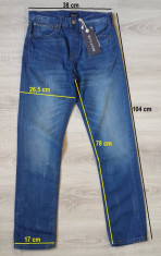 Blugi jeans PULL and BEAR Slim pantaloni normal regular barbati NOI ! foto