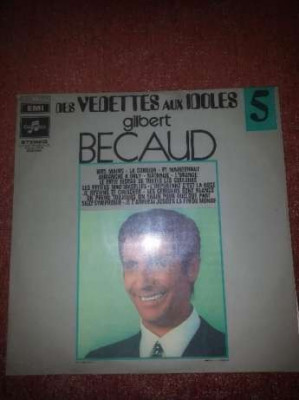 Gilbert Becaud Des Vedettes Aux Idoles 5 Columbia 1970 France vinil vinyl foto