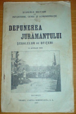 Depunerea juramantului scoalelor de ofiteri 13 aprilie 1919 foto