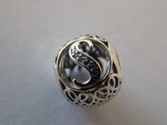 Talisman Pandora autentic 791863CZ Litera S foto