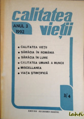 Calitatea vietii, nr. 3-4/1992 foto