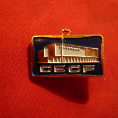 Insigna China CECF - Companie Energie , metal si email , L= 3 cm 1978