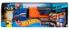 Jucarie Hot Wheels City Crashin? Big Rig Transporteur Super Crash Blue Truck foto