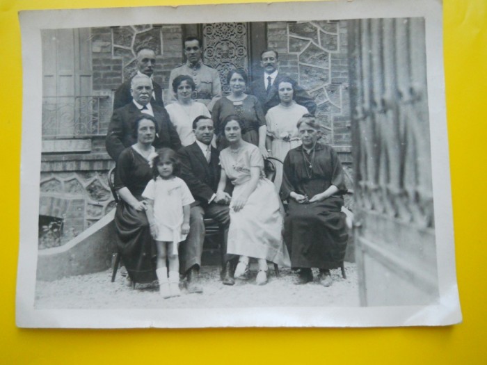 HOPCT 38 B FOTOGRAFIE VECHE MILITAR ROMAN CU FAMILIA D=170/125MM