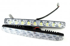 Lumini de zi DRL COB P9S lumina alba 12V AL-050917-25 foto