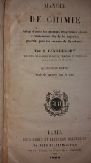 J. LANGLEBERT - MANUEL DE CHIMIE foto