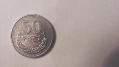 CY - 50 groszy grosi 1949 Polonia / aluminiu foto