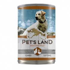 Pet&amp;#039;s land Dog - conserva cu carne de pasare - 1240 gr foto