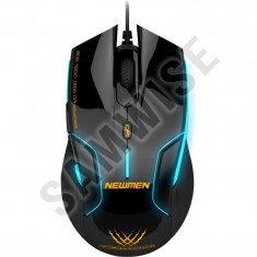 Mouse gaming Newmen N500 Black, 1600 dpi, Wired, USB, 4000 FPS foto