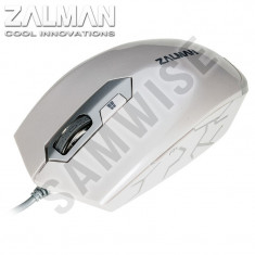 Mouse Zalman ZM-M130C White, 2400 dpi, Wired, USB foto