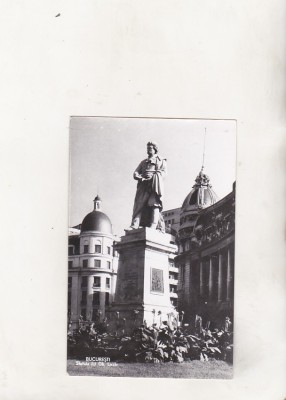 bnk cp Bucuresti - Statuia lui Gh Lazar - necirculata foto