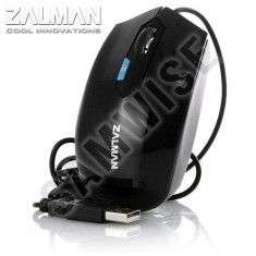 Mouse Zalman ZM-M130C Black, 2400 dpi, Wired, USB foto