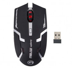 Mouse Gaming Marvo M718w Wireless Negru foto