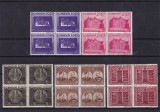 ROMANIA 1941 LP 143 FUNDATIA CAROL I BLOCURI DE 4 TIMBRE MNH