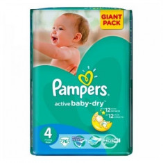 PAMPERS NEW GIANT PACK NR4 7-14KG 76BUC foto