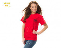 Tricou bumbac unisex - rosu - Julius K9 - 12TRE foto