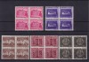 ROMANIA 1941 LP 143 FUNDATIA CAROL I BLOCURI DE 4 TIMBRE MNH, Nestampilat