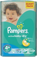 PAMPERS NEW GIANT PACK NR4+ 9-16KG 70BUC foto