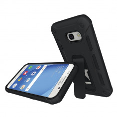 Carcasa protectie spate din plastic si TPU pentru Samsung Galaxy A3 (2017), neagra foto