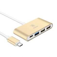 Hub USB Type-C la 3 x USB 3.0 + 1 USB Type-C foto