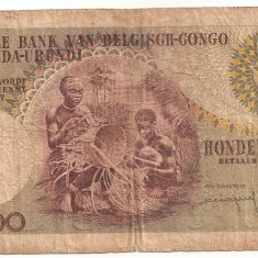 Belgian Congo Ruanda-Urundi 100 Francs 1959 U