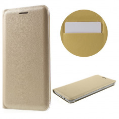 Husa protectie flip cover pentru Samsung Galaxy J5 (2016), gold foto