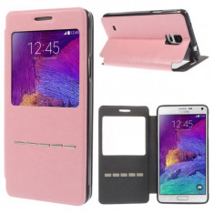 Husa protectie &amp;quot;Smart View&amp;quot; pentru Samsung Galaxy Note 4 N910 - roz foto