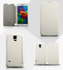 Husa protectie din piele ecologica pentru Samsung Galaxy S5 G900, alba foto