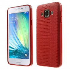 Carcasa protectie spate tip mesh pentru Samsung Galaxy A5 SM-A500F - rosie foto