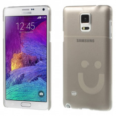 Carcasa protectie din plastic &amp;quot;smile&amp;quot; pentru Samsung Galaxy Note 4 N910 - gri foto