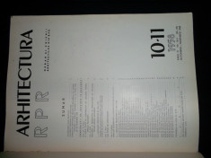 revista arhitectura anul 1958, nr 10-11 foto
