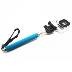 Monopod extensibil self-timer pentru camere sport, albastru foto