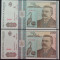 Lot / Set 2 Bancnote Serii Consecutive 200 Lei- ROMANIA, anul 1992 *cod 619 UNC