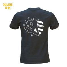 Tricou bumbac unisex - Unit Stars - negru - Julius K9 - 12TK9-US foto
