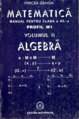 Matematica - Manual pentru clasa a XII-a - vol. II Algebra - foto