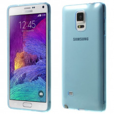 Carcasa protectie spate gel TPU 0.6 mm pentru Samsung Galaxy Note 4 N910 - albastra foto