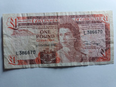 Gibraltar 1 pound 1986 foto