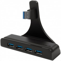 Adaptor USB-Hub Ozaki O!macworm HuBack 4-porturi USB 3.0 Apple iMac Black foto