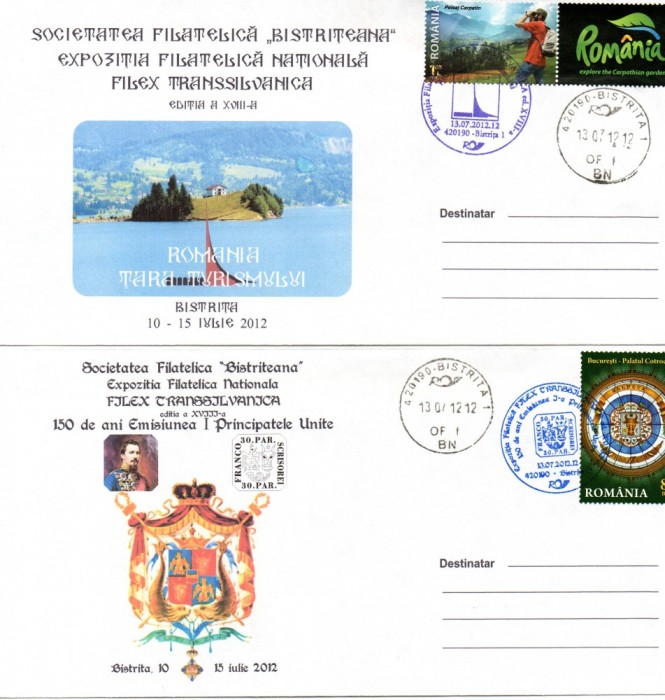 Romania 2012, Expo. Filatelica Filex Transsilvanica, Bistrita, Cuza