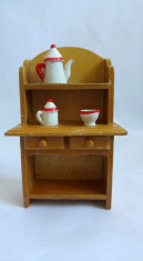 Mobilier pentru papusi, casa papusii (Doll House), lemn, vintage, vechi, bufet foto