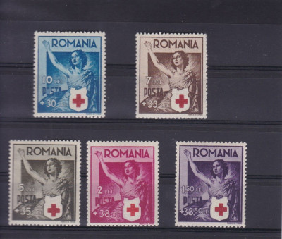 ROMANIA 1941 LP 145 CRUCEA ROSIE A ROMANIEI SERIE MNH foto