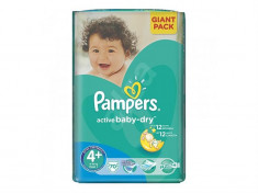 Scutece Pampers Giant Pack 4 Plus Active Baby Pentru Copii foto