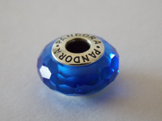 Talisman Pandora autentic Blue Faceted Glass Charm 791067 foto