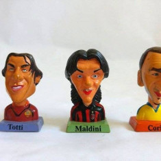 Lot 3 figurine fotbalisti Italia (fotbal) bust Totti, Maldini, Corini, 4cm, G.P.
