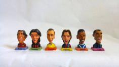 6 figurine fotbalisti Italia bust Totti, Maldini, Corini, Signori, Baggio, Vieri foto