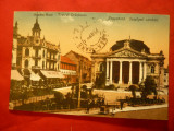 Ilustrata Oradea Mare - Teatrul Orasenesc , circulat 1924