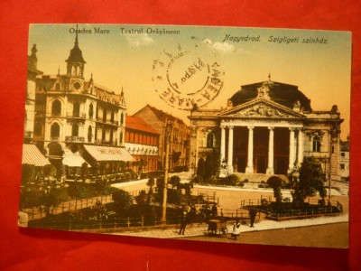 Ilustrata Oradea Mare - Teatrul Orasenesc , circulat 1924 foto