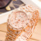 NOU Ceas dama rose gold elegant strasuri bratara metalica GENEVA + cutie cadou