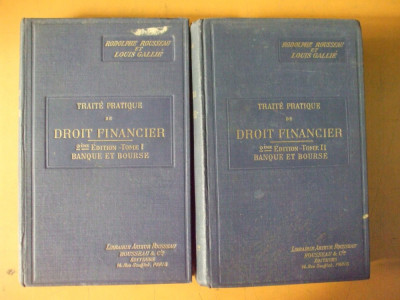 R. Rousseau L. Gallie Traite practique de droit financier Paris 1923-1924 048 foto